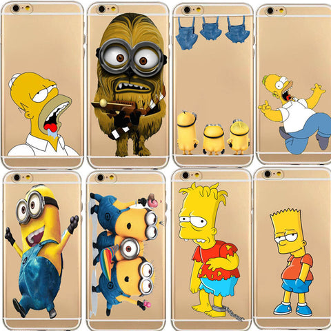 Vintage Coloful Me Yellow Minion Clear Back Case