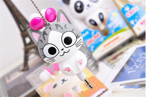 Cute Cheese Cartoon Retractable Earphone