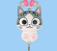 Cute Cheese Cartoon Retractable Earphone